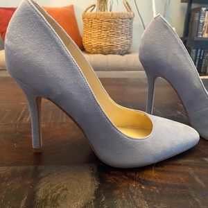 NINE WEST Blue Suede Heels